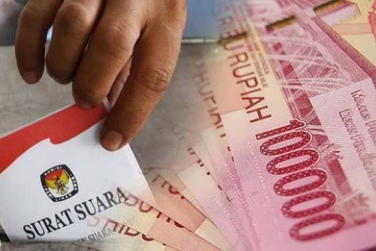 Ilustrasi politik uang atau money politic