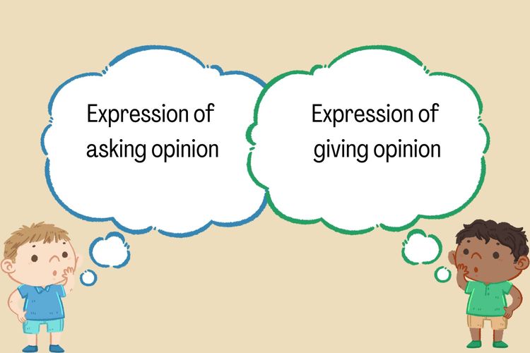 Ilustrasi expression of asking and giving opinion