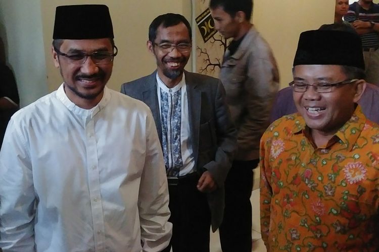 Mantan Ketua KPK Abraham Samad dan Presiden PKS Sohibul Iman di Kantor DPP PKS, Jakarta, Kamis (24/5/2018).