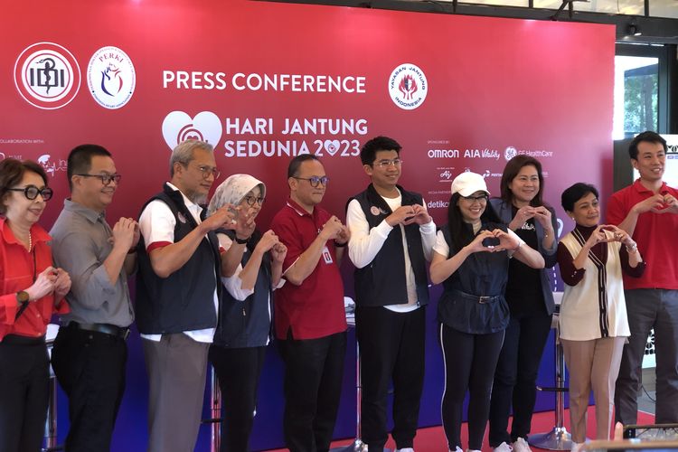Konferensi pers peringatan Hari Jantung Sedunia 2023 di Jakarta.