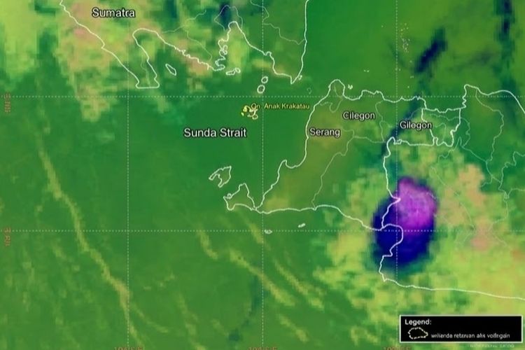 Abu Vulkanik Gunung Anak Krakatau Terpantau Mengarah ke Barat, Capai Ketinggian 1,8 Km