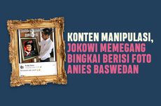 INFOGRAFIK: Konten Manipulasi, Jokowi Memegang Bingkai Foto Anies sebagai Bentuk Dukungan