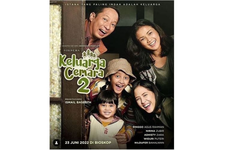 Visinema Pictures akhirnya mengumumkan tanggal perilisan film Keluarga Cemara 2 yang jatuh pada 23 Juni 2022.