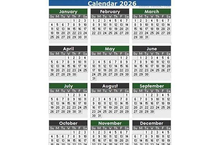Kalender 2026: Daftar Lengkap Libur Nasional, Cuti Bersama, dan Jadwal Long Weekend