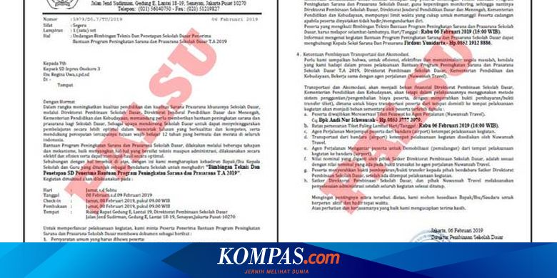 Hoaks Surat Undangan Bimbingan Teknis Atas Nama Kemendikbud