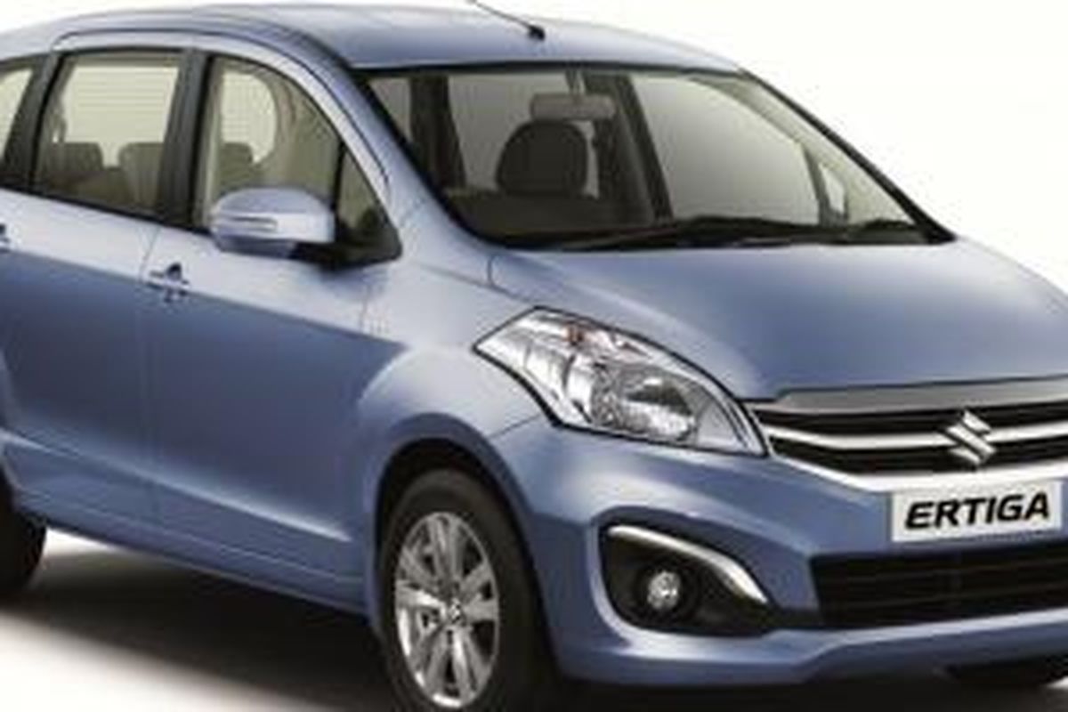 Tampilan depan Suzuki New Ertiga yang dipasarkan di India.