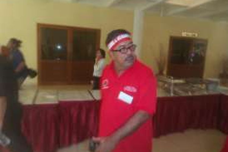 Gubernur Banten Rano Karno di lokasi kegiatan Sekolah Partai yang diadakan PDI-P di Wisma Kinanti, Depok, Jawa Barat, Selasa (6/9/2016).