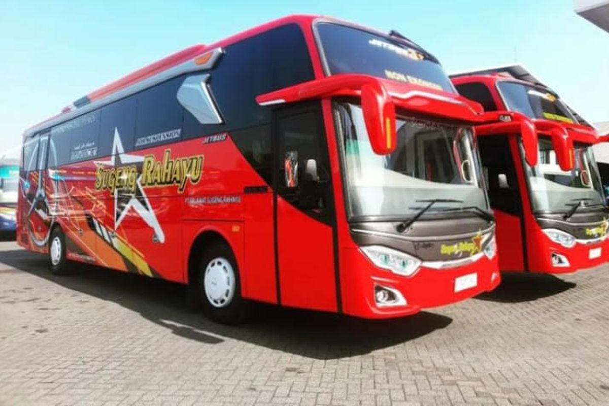 Bus Sugeng Rahayu melayani rute Surabaya-Purwokerto 