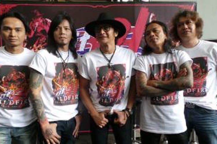 /rif diabadikan usai jumpa pers Wild Fire Tour, di Rolling Stone Cafe, Jalan Ampera Raya, Jakarta Selatan, Sabtu (28/2/2015).