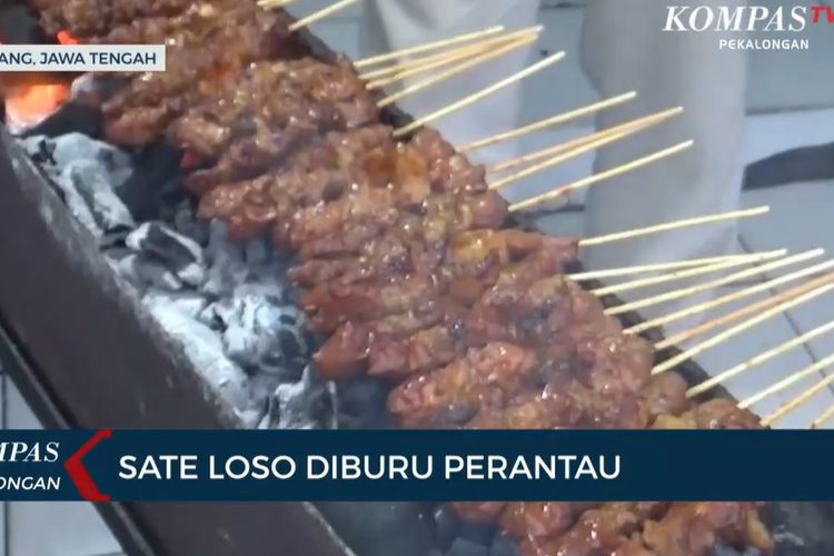 Kuliner khas Pemalang Sate Loso, Jumat (21/4/2022).