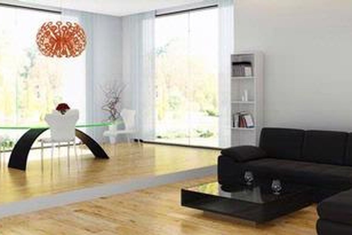 Manfaatkan mebel dan perabotan lain di ruang tamu Anda. Warna-warna lebih gelap adalah ide tepat untuk ruang berukuran besar. 