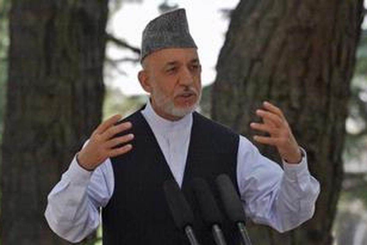 Presiden Afganistan Hamid Karzai. 