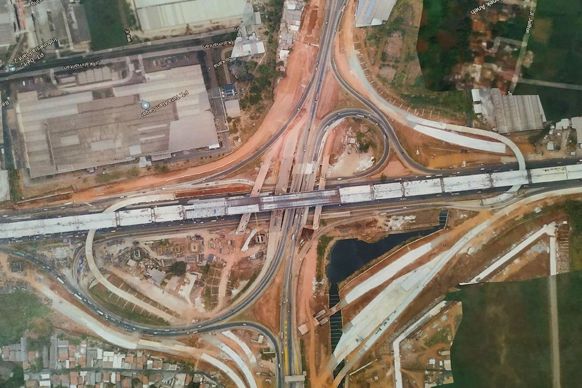 Proyek Jalan Tol Cibitung-Cilincing (JTCC), Kamis (10/10/2019).