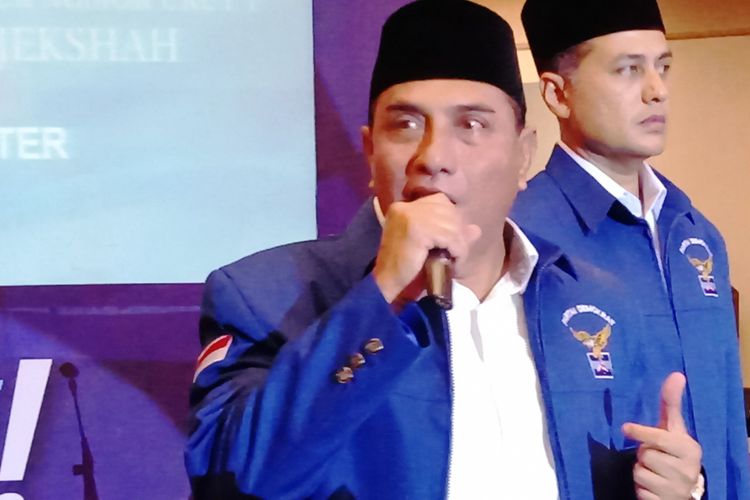 Edy Rahmayadi-Musa Rajekshah saat menghadiri deklari Partai Demokrat