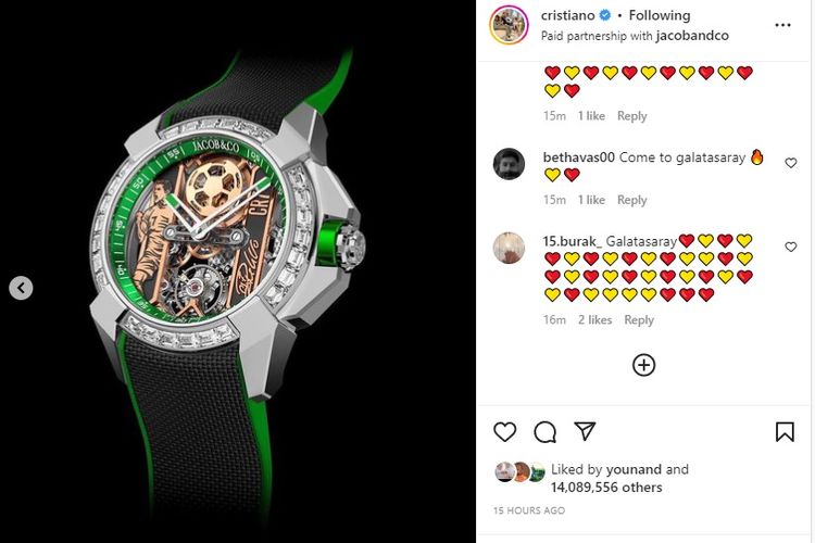 Jam tangan Jacob & Co khusus milik Cristiano Ronaldo