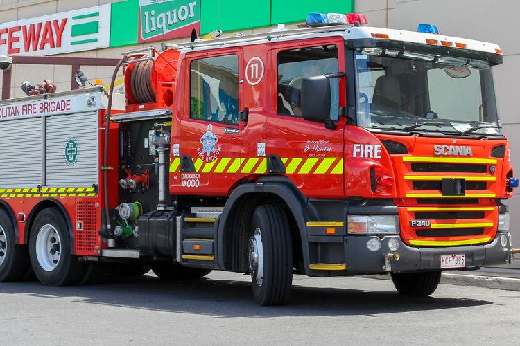 Ilustrasi kendaraan pemadam kebakaran.