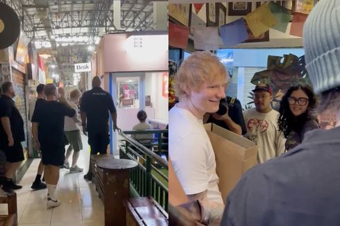 Cerita Ivana Bertemu Ed Sheeran di Pasar Santa Jakarta, Kebagian Vinyl Gratis 