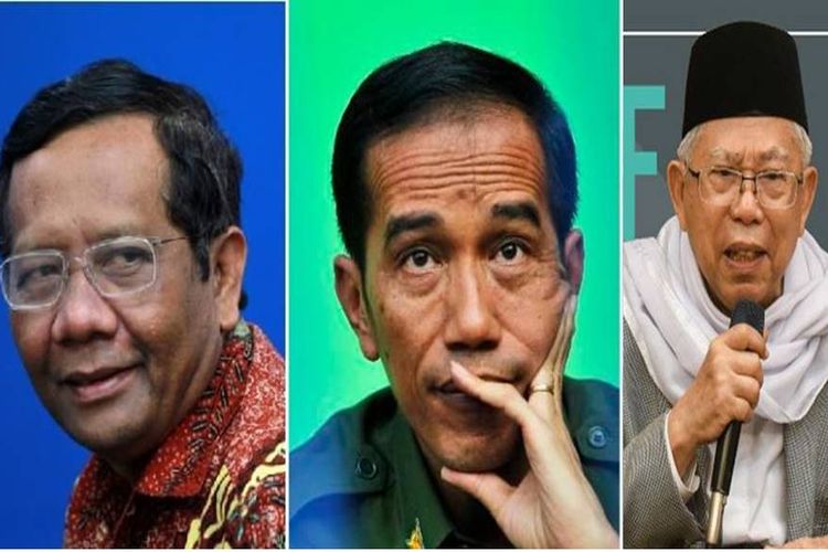 Mahfud MD, Jokowi, Maruf Amin