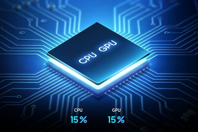 Ilustrasi peningkatan CPU dan GPU di Exynos 1680 di Samsung Galaxy A57 5G.