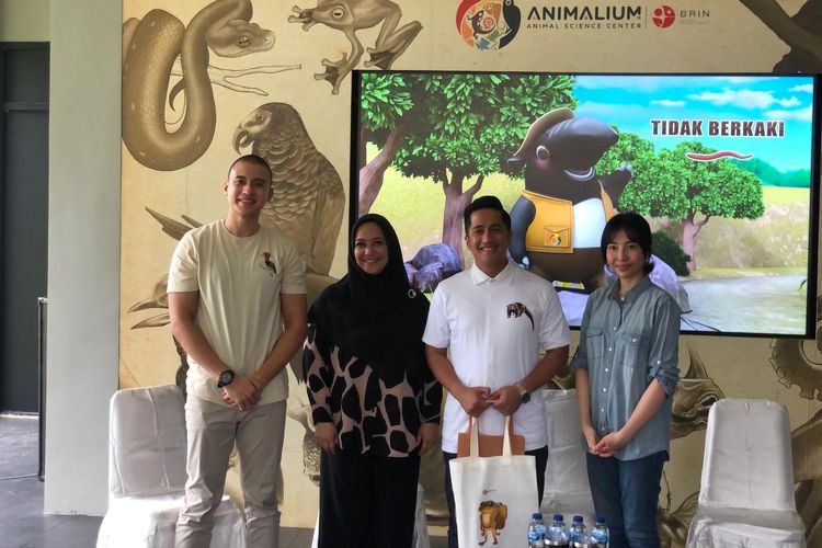 Animalium Badan Riset dan Inovasi Nasional (BRIN) mengadakan acara Animaliun Fest 2024 yang bertujuan mengedukasi anak-anak mengenai satwa, khususnya anak-anak, di Anamalium BRIN, Cibinong, Jawa Barat, Sabtu (25/5/2024). 