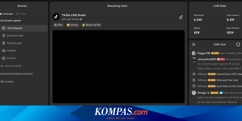 Cara Live Streaming TikTok via PC lewat TikTok Live Studio 