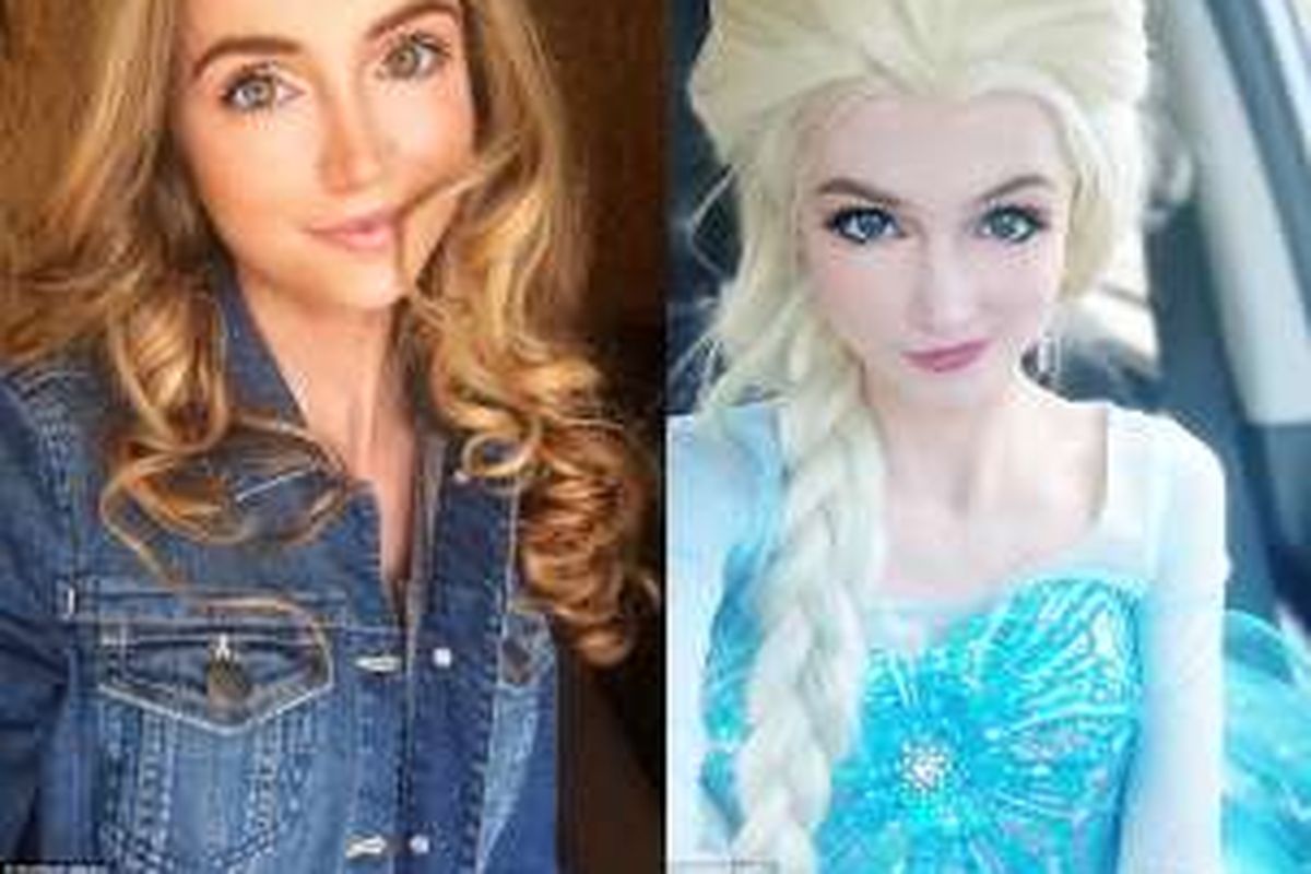 Sarah Ingle berubah menjadi Putri Elsa Frozen