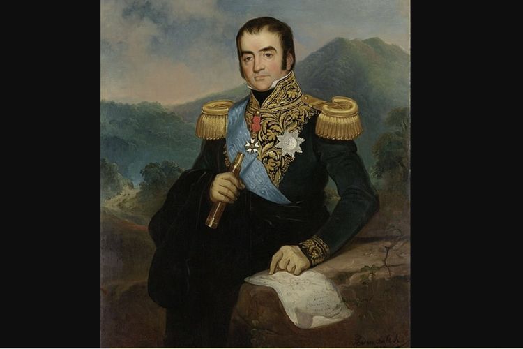 Lukisan Gubernur Jenderal Hindia Belanda ke-36, Herman Willem Daendels, karya Raden Saleh.