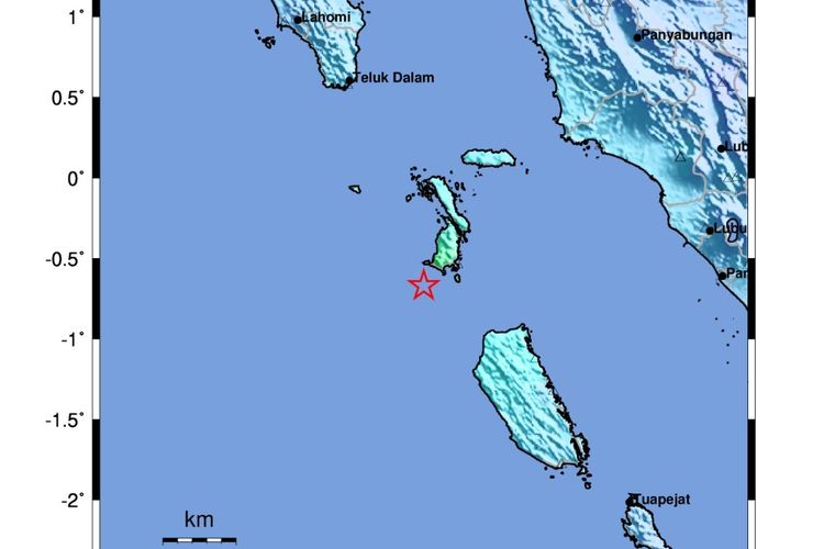 Gempa 6,1 Magnitudo Guncang Nias Selatan, Terasa ke 13 Kabupaten Kota, dari Taput hingga Padang