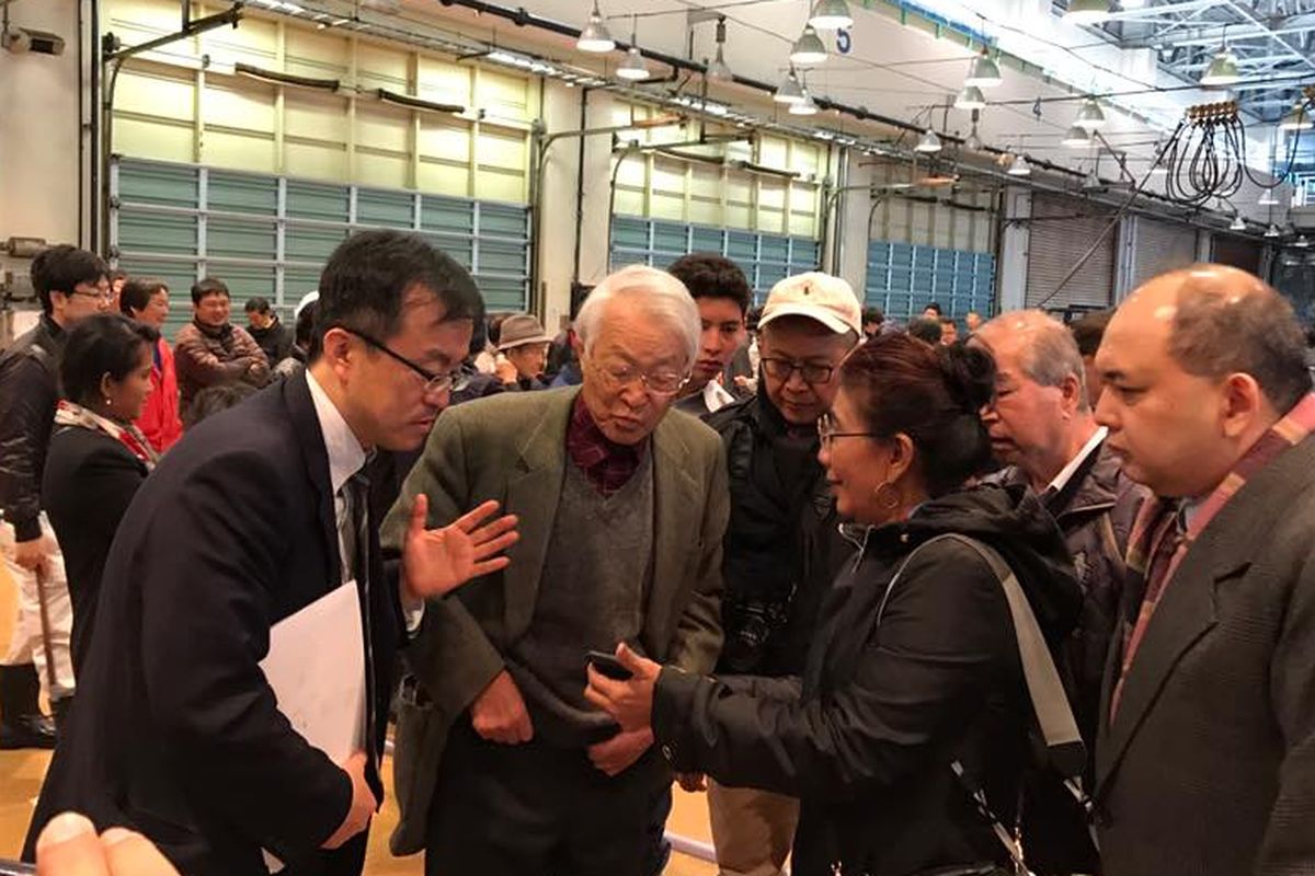 Menteri kelautan dan Perikanan Susi Pudjiastuti saat mengunjungi Jepang