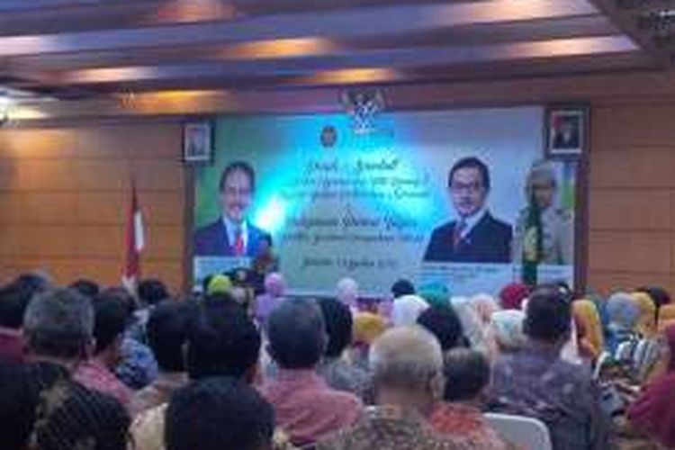 Menteri ATR/BPN Sofyan Djalil memberikan sambutan dalam acara Pisah-Sambut Menteri ATR/Kepala BPN, di kantor pusat ATR/BPN, Jakarta, Senin (1/8/2016).?