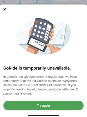 Layanan GoRide pada Aplikasi Gojek