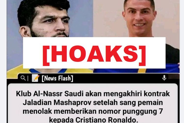 Hoaks, pemain Al-Nassr dipecat karena menolak memberikan nomor 7 ke Ronaldo