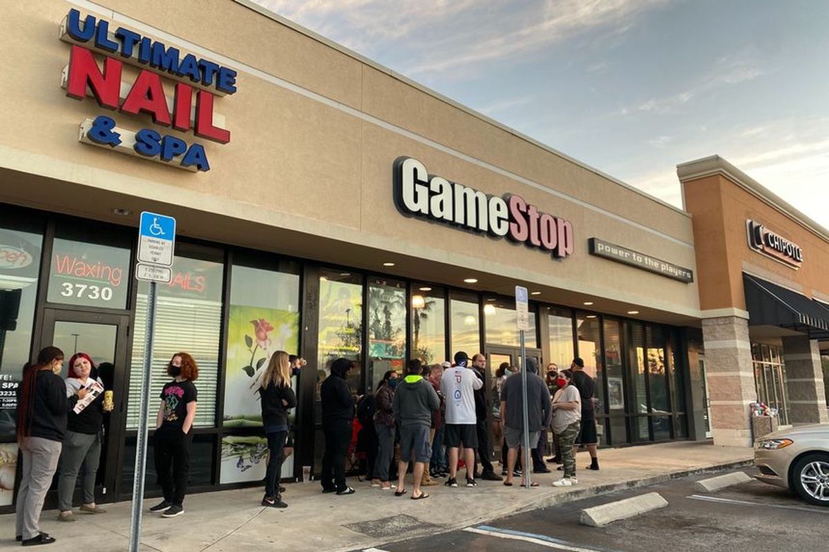 Ilustrasi gerai Gamestop.