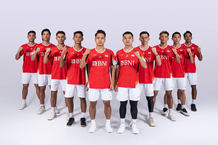 Tim bulu tangkis putra Indonesia yang akan bertanding di Thomas Cup 2024 di Chengdu, China, pada 27 April-5 Mei 2024. Fajar Alfian ditunjuk sebagai kapten tim Thomas Indonesia. 