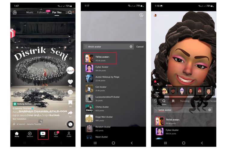 Cara membuat TikTok Avatar.