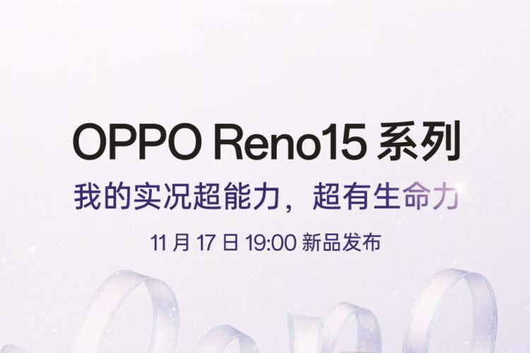 Oppo mengumumkan akan merilis Reno 15 series pada 17 November mendatang. Wujud ponsel ini juga sudah terungkap. 