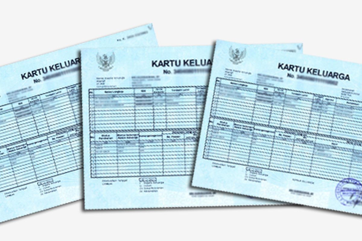 Ilustrasi KK. Cara cetak KK online.