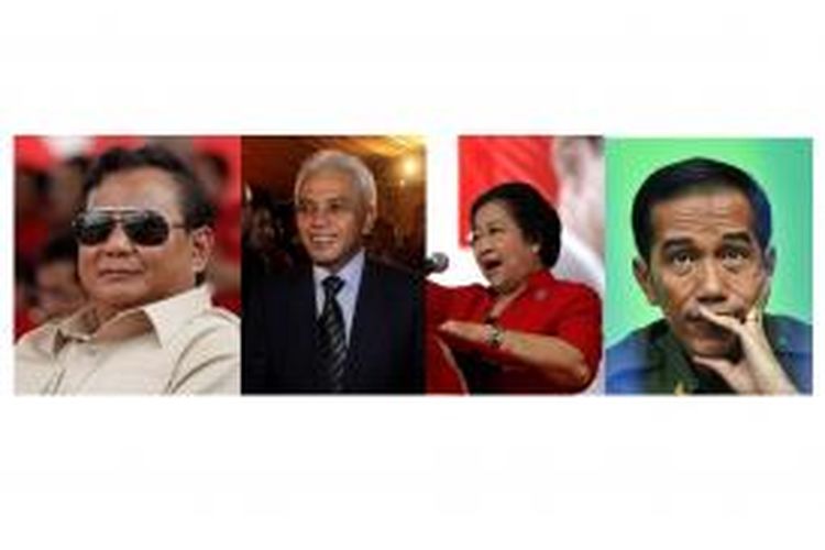Prabowo Subianto, Hatta Rajasa, Megawati Soekarnoputri, Joko Widodo