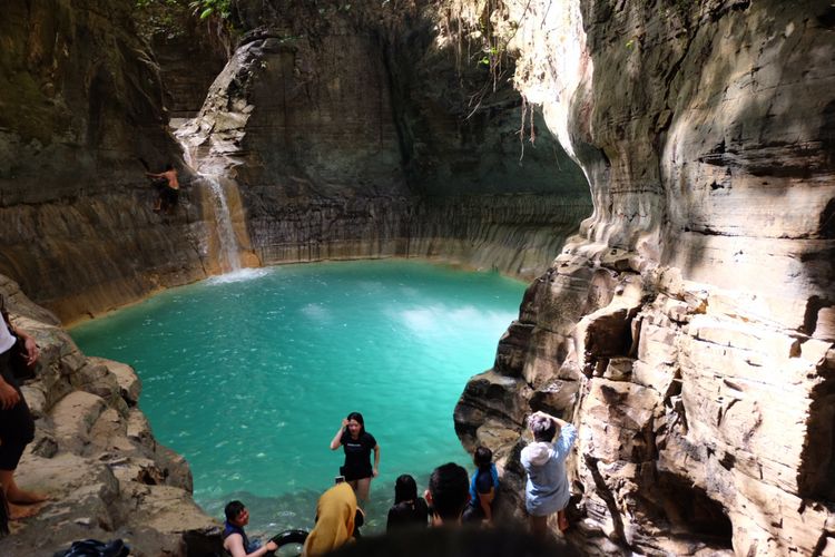 Air Terjun Wai Marang di Kabupaten Sumba Timur, Nusa Tenggara Timur.