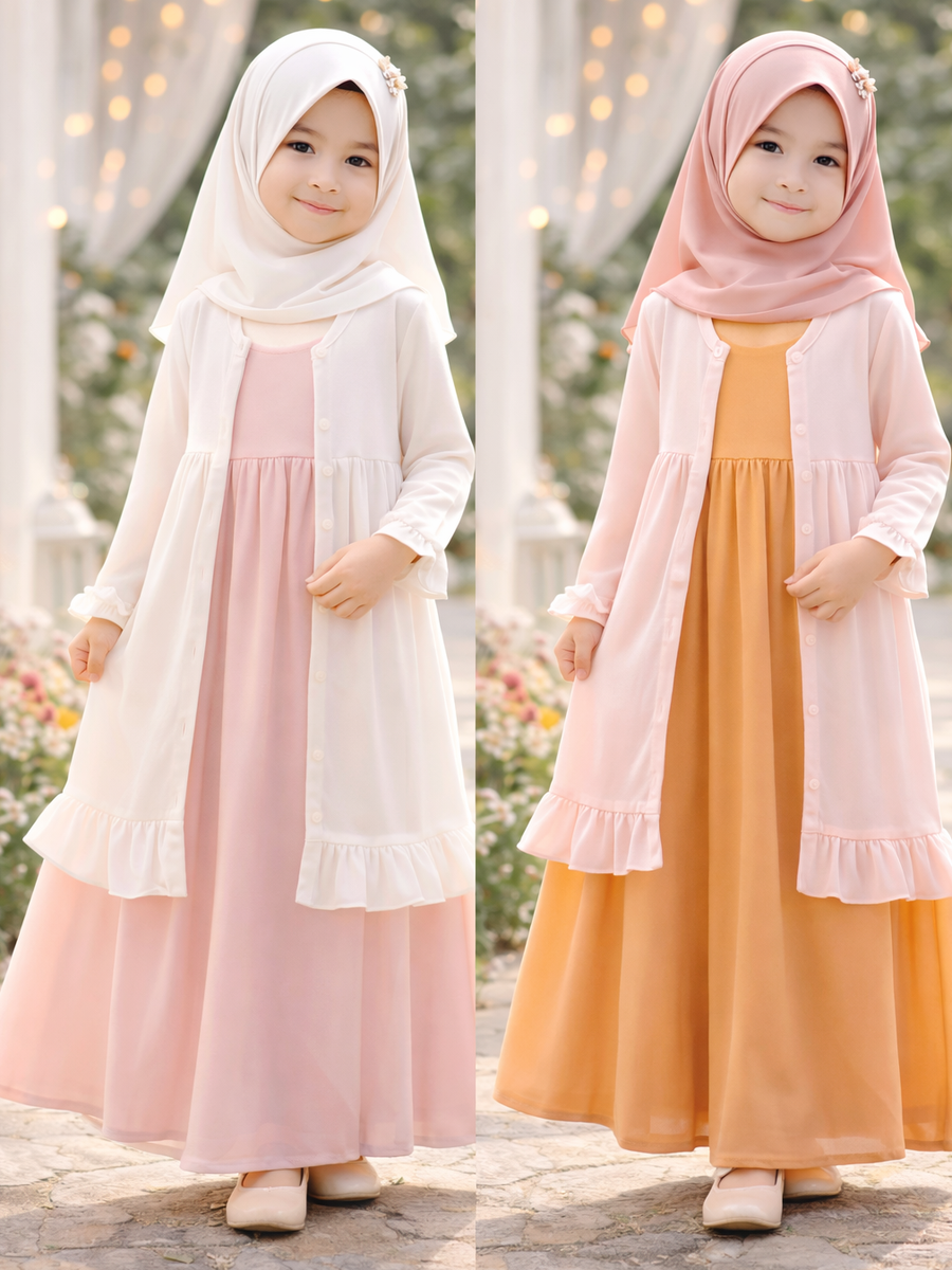 Tren Baju Lebaran Anak Perempuan 2026: Inner dan Outer Lengan Panjang