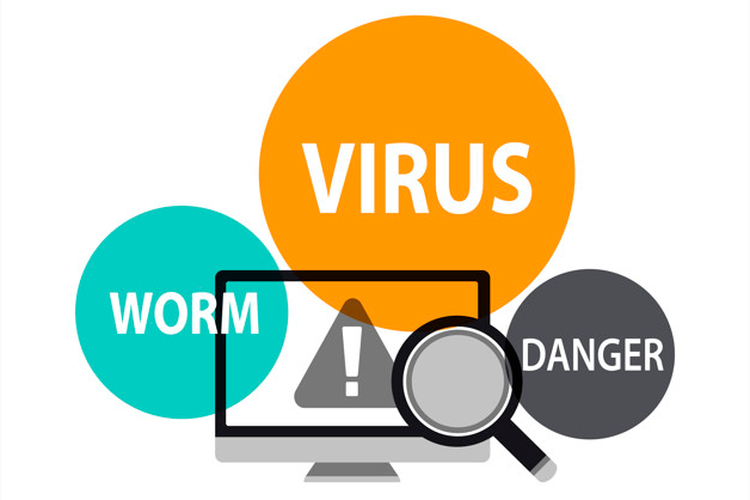 Ilustrasi malware. Malware adalah perangkat lunak berbahaya seperti virus, worm, Trojan, dan lain-lain.