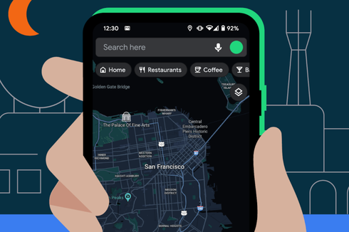 Google Maps di iPhone Dapat Fitur Mode Gelap