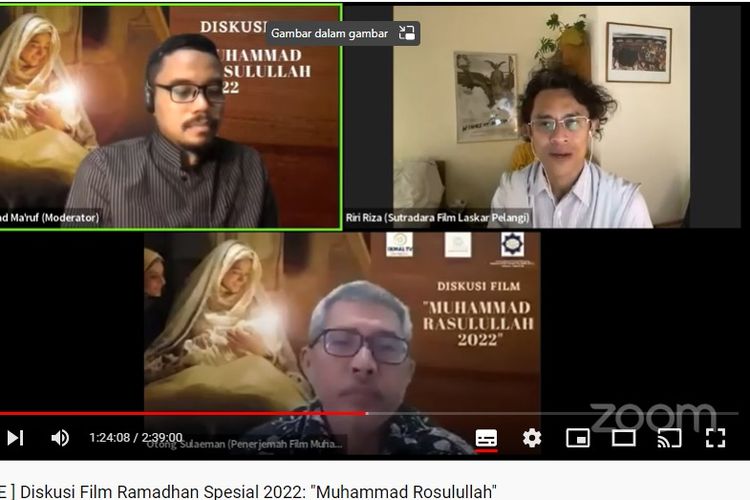 Diskusi Film Muhammad Rasulullah yang dihadiri sienas Indonesia yang juga sutradara Laskar Pelangi, Riri Riza.