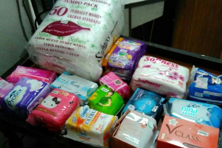 Pembalut dan pantyliner yang diuji kadar klorinnya oleh Yayasan Lembaga Konsumen Indonesia.