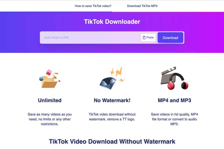 Ilustrasi download TikTok