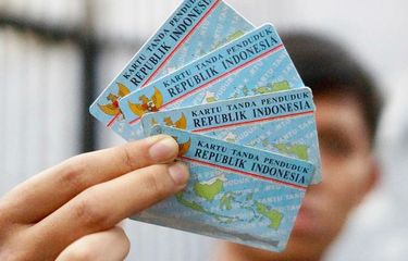 Ilustrasi KTP elektronik.