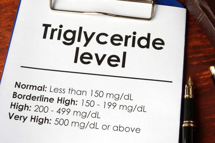 Ilustrasi trigliserida. Trigliserida tinggi akibat makan apa?