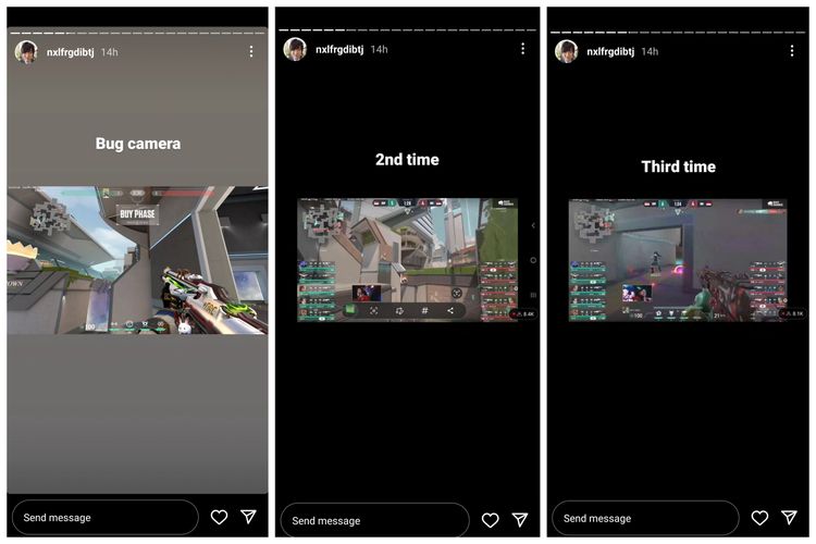 Bukti-bukti bug kamera Cypher yang ditangkap oleh Richard Permana dan diunggah di Instagram Stories akun @nxlfrgdibtj.