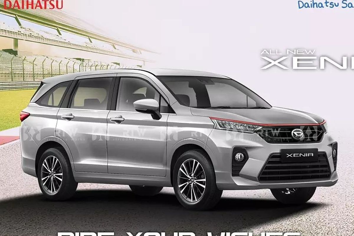 Ilustrasi gambar render Daihatsu Xenia baru