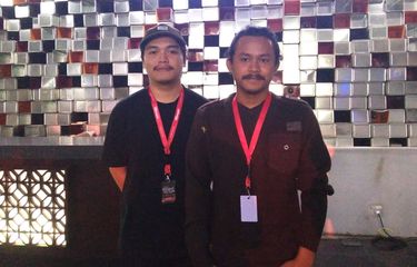 Dua pemain Dialog Senja, Raden dan Jamil.